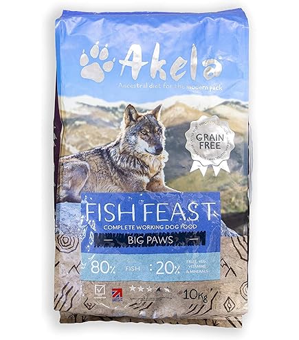 Akela Fish Feast Small Paws Grain Free working dog food 10kg VAT