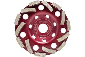 GVHAKG Diamant Schleiftopf 125mm×22.23mm, Topfschleifer Für Beton Stein Naturstein Fliesenkleber Granit Mauerwerk-Extra Speed Diamant Schleifscheibe