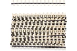 PENGLIN 20Pcs 40 pin Male Headers Pins Straight Single Row Gold Plated Pitch 2.54mm Pin Headers Breakaway for PCB Connector