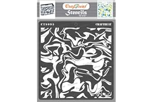 ‎CRAFTREAT CrafTreat Marble Background Stencils for Painting on Wood, Canvas, Paper, Floor, Wall and Tile - Marble - 12 x 12 Inches - Reusable DIY Art and Craft Stencils - Wall Stencils for Painting Large