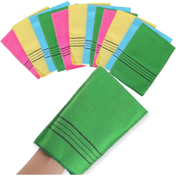 2 Stück Afrikanische Peeling-Handschuhe – Extra Langer Duschschwamm Für Körper & Rücken (100 X 25 Cm)