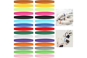 YQQYG Welpen Halsbänder 30 Stück, Haustierhalsband 15 Farben Verstellbare Neugeborenen Welpen ID Bänder, Wurfhalsbänder für Hund, Kätzchen & Neugeborene Haustiere