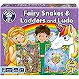 Orchard Toys Fairy Snakes And Ladders With Ludo Game, Multi Colour