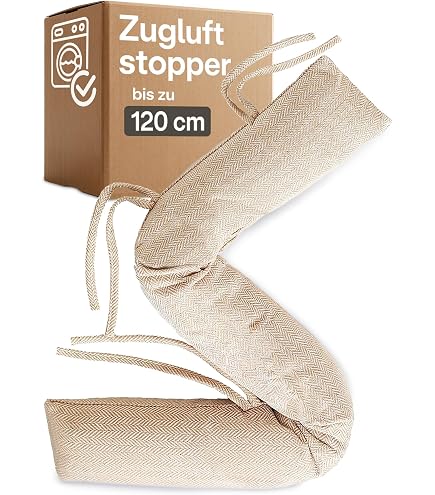 Zugluftstopper Für Fenster Und Türen Türwindstopper Kuschelfell Windstopper 90x15cm (Grau