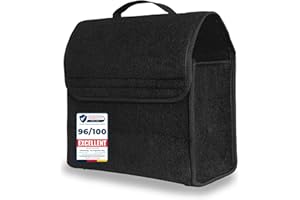 LIONSTRONG® Bolsa de Maletero de Coche [FELTRO PREMIUM] – Plegable – Con cintas autoadherentes antideslizantes – Bolsa de Herramientas – Accesorios de Coche – Universalmente Compatible