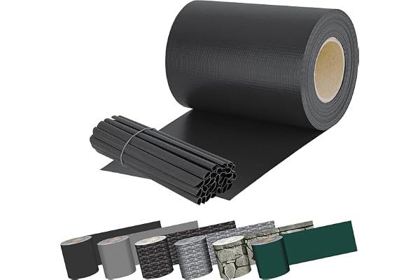 KESSER® Bandes brise-vue en PVC de Rouleau brise-vue Clôture en treillis double opaque | Résistant aux intempéries et au vent | Film de clôture brise-vue jardin Clôture de jardin, anthracite, 35 m