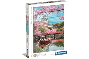 Clementoni - Kolekcja puzzli Zamek Himeji w Spring - 1000 elementów - Puzzle dla dorosłych, wyprodukowane we Włoszech