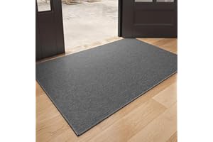 COLOR&GEOMETRY Zerbino 44x76cm, Antiscivolo Lavabile Assorbente a Basso Profilo per Ingresso Interno, Grigio