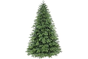 Giulia Grillo Sapin de Noël 180cm épais, 1700 Branches, Arbre de Noël Artificiel Luxury Vert Effet réel, PE/PVC, Vert