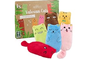 PRETTY KITTY Baldriankissen Katze: 6 Katzenkissen im Baldrian Katzenspielzeug Set – für Katzen – Spielzeug Cat Toys