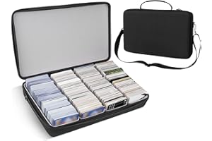 Minahao Large Trading Card Storage Case for 3000+Cards,Sports Card Storage Box Compatible with Cards Against Humanity Game/Baseball Cards/Soccer Cards/Football Cards/Basketball Cards/TCG Cards. (Grey)
