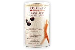 Reduzin Abnehmen Shake, Kirsch-Joghurt, 25 cremige Shakes pro Dose, leckerer Abnehm Shake, Mahlzeitenersatz zum Trinken