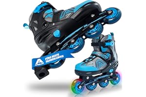 ‎APOLLO Apollo Champion, größenverstellbare Inliner für Jungs und Mädchen ab Größe 31, für Damen und Herren bis Größe 42, hochwertige Inline Skates für Kinder und Erwachsene mit LED Rollen