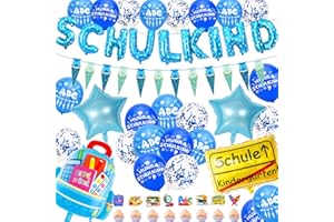 Cheloveer Deko Einschulung Junge, Deko Schulanfang Junge Schulkind Deko Junge Schulkind Girlande Luftballon Einschulung Einschulung Deko Schulkind 2024 Junge Schulanfang Junge Schulkind Junge Geschenk