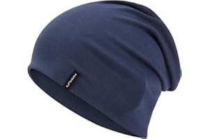 HAMUNI Slouchy, berretto da donna, comodo, in cotone, a doppio strato, morbido, antivento, sottile, classico, alla moda, perfetto per l'uso quotidiano e le mezze stagioni