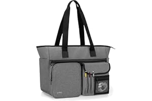 ‎TRUNAB Trunab Lehrertasche Tragbare Teacher Bag, Arbeitstasche für Lehrer mit mehreren Taschen, ideal für Arbeit, Reisen, Schule, Büro und Business, Patentiertes Design, Grau