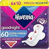 NUVENIA Ultra Notte Ali 60 assorbenti, 6 confezioni da 10 assorbenti
