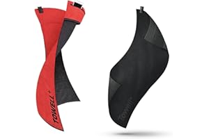 STRYVE | Towell + Mixed | Sporthandtuch mit Tasche und Magnetclip, Bekannt aus Die Höhle der Löwen | All Black + Rot