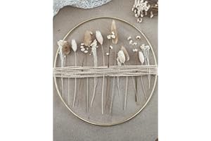 LIDAM Trockenblumen Kranz Natur - mit Liebe handgemacht - moderner Trockenblumenkranz (Trockenblumen Deko) als Fensterdeko, Haustür Deko, Türkranz (Klein)