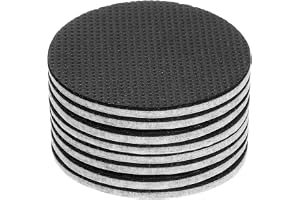 QUARKZMAN 8 stycken självhäftande filttassar – 75 x 75 x 5 mm (L x B x D) möbeltassar filt – rund filtglidare, stol, halkfria