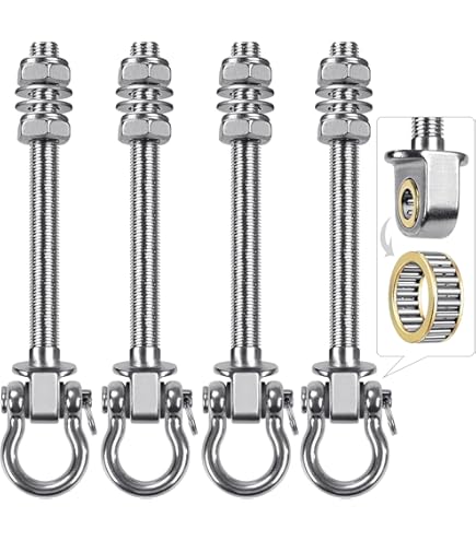 ENUTROF Schommelhaken, houten balken, lagers, 4 stuks, zware belasting ENUTROF Schommelhaken, houten balken, lagers, 4 stuks, zware belasting