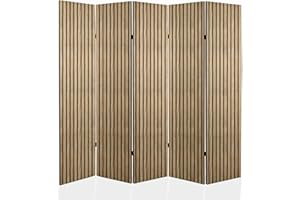 framed concept Parawan ścianka działowa | drewniana rama | 225 x 172 cm, 5-częściowa dwustronna ścianka maskująca