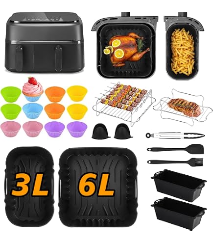 Lot De 2 Protections Anti-éclaboussures Pour Philips Airfryer 3000/5000 – Silicone Renforcé Résistant à 230°C – Facile à Nettoyer Kit Air Fryer Philips Lot De 2 Protections Anti-éclaboussures Pour Philips Airfryer 3000/5000 – Silicone Renforcé Résistant à 230°C – Facile à Nettoyer Kit Air Fryer Philips