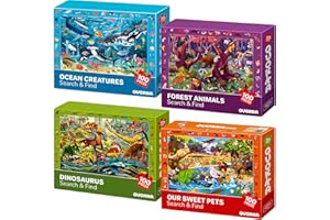 Rompecabezas de Suelo para Niños 3 4 5 Años – 3 Rompecabezas Grandes de 60 Piezas de QUOKKA – Juego con Animales y Dinosaurios – Juguetes de Regalo para Niños y Niñas de 6 8 10 Años