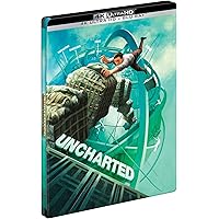 Uncharted - Steelbook 4K (Blu-ray 4K Ultra-HD+ Blu-ray Hd) + SegnaliBlu-rayo + Block Notes