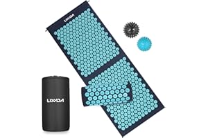 Lixada Akupressur Set Akupressurmatte mit Akupressur Kissen und 2pcs Massagebälle Tragetasche Set zur Erleichterung Kopf Nackenschmerzen für Männer und Frauen
