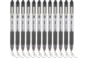 Zebra Pen Z Grip Black Pens Ballpoint, Smooth Writing Ballpoint Pens with Pocket Clip, Retractable Black Ink Ballpoint Pens, Reliable Black Biro Pens Multipack for Everyday Use - Medium Point, 12pk
