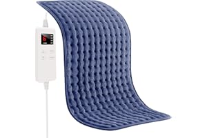 ZWOOS Heizkissen 76x40cm, Wärmekissen mit Abschaltautomatik Abschaltung, schnelle Heiztechnik Elektrisch | Sicheres Wärmepads Elektrische für Nacken Rücken Schulter| Blue