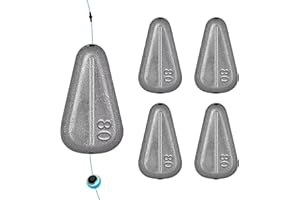 THKFISH Poids de Pêche No-Roll Sinkers Plomb Peche Mer Plombs Pas de Plombs en Ligne Plats sans Accroc 10 pièces/5 pièces