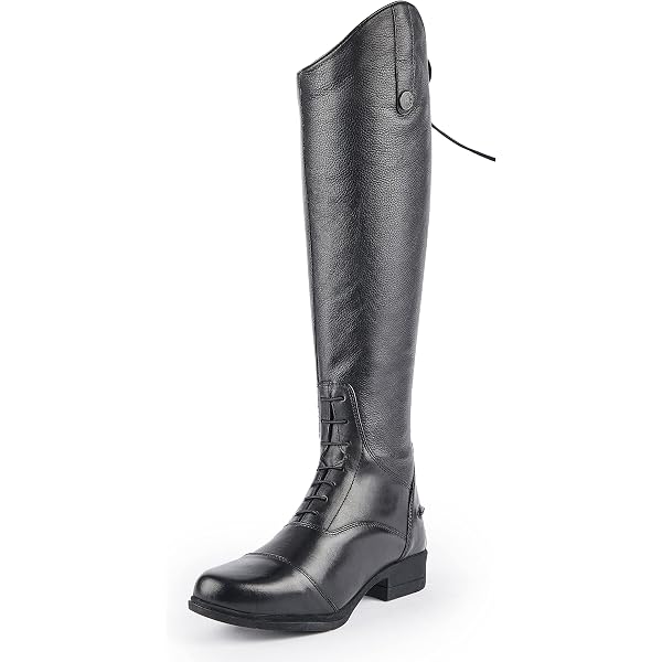 Bottes Equestres HKM Sevilla Pour Homme - Cuir De Vachette, Tige Genou, Semelle Imperméable