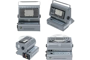 AURAHOME DWD® Camping Gas Heater/Stove 2 in 1 Portable Compact Mobile Caravan Outdoor Fishing Butane Gas 1.3kW Heating Element Safety Grill Automatic Ignition System Carry Handle,Hiking,Emergency Cooking& Heat