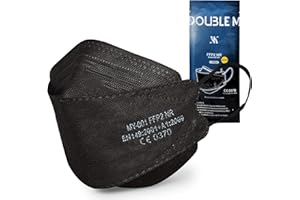 DOUBLE M Mascarillas FFP2 NR Certificación CE 0370 Uso No Médico 3, 5, 10, 20, 50 o 100 pcs, filtración ≥ 95%, comoda ligera, Filtro Multicapa, Uso Personal, Mascarillas Facial Protección
