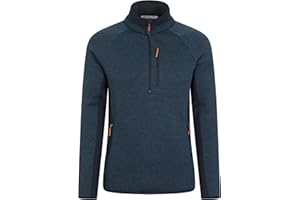 Mountain Warehouse Mens Half-Zip Fleece - Anti-pill, Stretch Panels Sweatshirt - Best for Camping, Outdoors, Travelling & Hiking