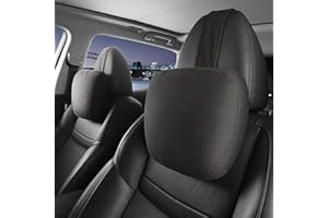 POKSRI 2 cojines cervicales para coche, reposacabezas para asientos del conductor, terciopelo de microfibra, poliéster basado en plantas, grosor/altura ajustable, 30 x 19 cm, forro interior rellenable