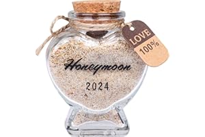 HSXIANG Honeymoon Sand Keepsake Jar 2024 - Honeymoon Souvenir Gift for Newlywed - Bachelorette Gifts for Bride or Newlywed Couple(with Gift Box) (Honeymoon Bottle)