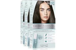 CLEARÉ INSTITUTE Colour Clinuance | Tinte Capilar Cabellos Delicados. Coloración Permanente Sin Amoniaco | Más Brillo. Color Intenso. 100% Cobertura | 4.1 Chocolate Frío. Pack de 3