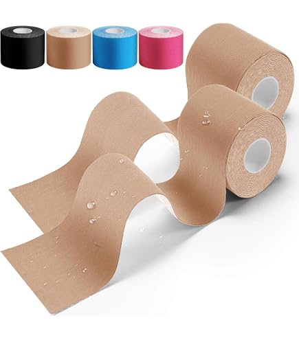 Bande De Kinésiologie Noire - 5 Mètres De Long, 5 Cm De Large, Sans Latex