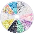 OLYCRAFT 20g Sequins Paw Glitter Sequins Resin Fillers 10mm Cat Paw Sequin Flake Nail Art Decorations for Resin Jewelry Making DIY Crafting - 10 Colors