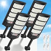 PEAKRO Outdoor Solar Street Lights, 600 W Powerful Solar LED Spotlights with Remote Control, Motion Sensor, IP66 Waterproof 6