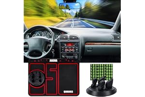 JIASHA Antypoślizgowa podkładka na telefon 4 w 1, wielofunkcyjna, non-slip, z uchwytem na telefon komórkowy obracany o 360 stopni, mata antypoślizgowa, do samochodów, podkładka pod telefon, półka na telefon komórkowy, deska rozdzielcza