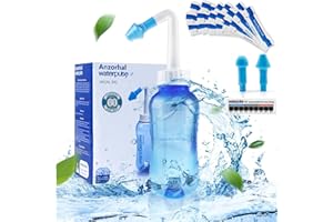 ANZORHAL Neti Pot,Sinus Rinse Kit,Nasal Rinse,Sinus Rinse,Neti Pot Sinus Rinse,300ml Neti Pot Sinus Rinse Kit (60 Packets Nasal Wash Salt)