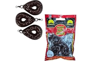 ‎PRO FILSTAR PRO FILSTAR Grundblei Angeln Set 3 x 140g - Angeln Gripper Blei mit Wirbel - Angel Bleie Set - Grundangeln - Birnenblei - Blei Gewicht - Angelblei - Fishing Weights - Bleigewichte – Karpfenblei Kit