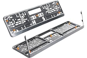 BISOMO Soporte para matrícula de coche, resistente, cierre de clip seguro, KLIP, top 4, flexible, adecuado para muchos modelos de coches, 2 unidades