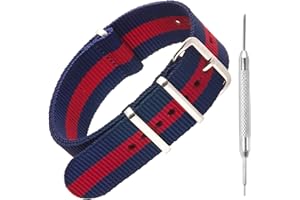 Sniper Bay Nato Strap Watch Strap – Nato Watch Straps for Men and Women with Military-Grade Nylon, Stainless Steel – 18mm, 20mm, 22mm, 24mm Wrist Strap Widths