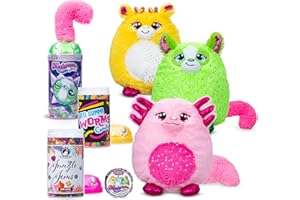 BASIC FUN Misfittens Cats - Pluszowa zabawka niespodzianka kolekcjonerska - Misfittens z kamieniami szlachetnymi, kotki, pluszowa pluszowa zabawka, futrzana zabawka niespodzianka dla dziewcząt, chłopców