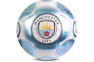 Hy-Pro Balón de fútbol clásico con Licencia Oficial, metálico, Talla 5, Entrenamiento, Partido, mercancía, Coleccionable para niños y Adultos